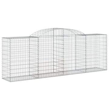 Vidaxl Obokana gabionska košara 300x50x100/120 cm pocinkano železo