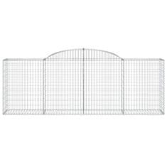 Vidaxl Obokana gabionska košara 8kos 300x50x100/120cm pocinkano železo