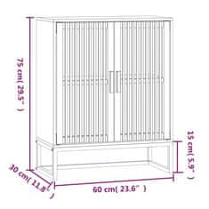 Greatstore Komoda bela 60x30x75 cm inženirski les