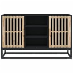 Vidaxl Komoda črna 105x30x65 cm inženirski les