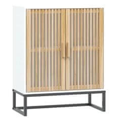 Greatstore Komoda bela 60x30x75 cm inženirski les