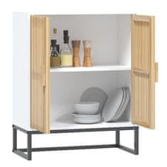 Vidaxl Komoda bela 60x30x75 cm inženirski les
