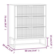 Vidaxl Komoda 60x30x75 cm inženirski les