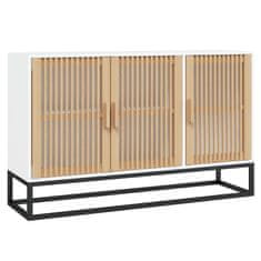 Vidaxl Komoda bela 105x30x65 cm inženirski les