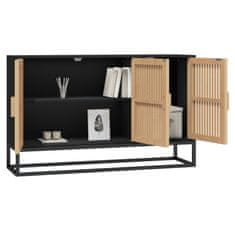 Vidaxl Komoda črna 105x30x65 cm inženirski les