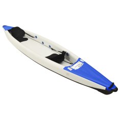 Vidaxl Napihljiv kajak moder 424x81x31 cm poliester