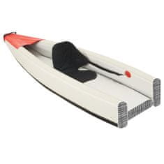 Vidaxl Napihljiv kajak rdeč 424x81x31 cm poliester