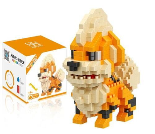 LNO Mikro kocke v obliki Pokemon: Growlithe