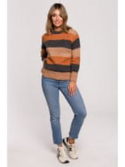 BeWear Klasičen ženski pulover Vinete BK071 rjava L/XL