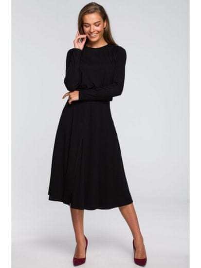 Style Stylove Ženska midi obleka Guevere S234 črna