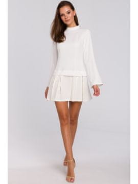 makover Ženska mini obleka Sebiloena K021 ekru