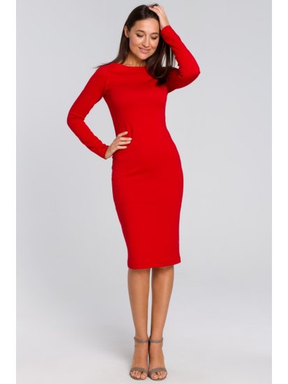 Style Stylove Ženska mini obleka Essylte S152 rdeča