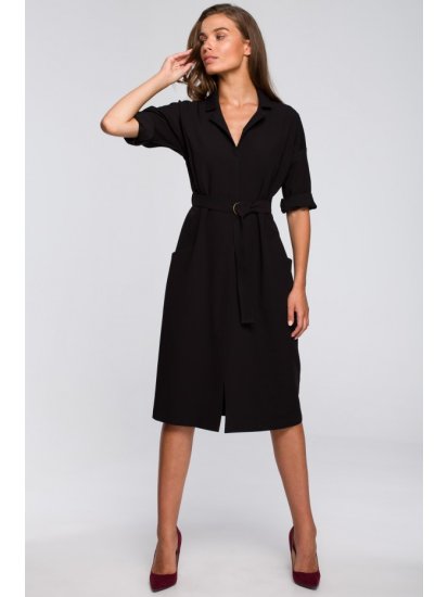 Style Stylove Ženska midi obleka Gynefach S230 črna