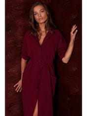 Style Stylove Ženska midi obleka Gynefach S230 bordo XL
