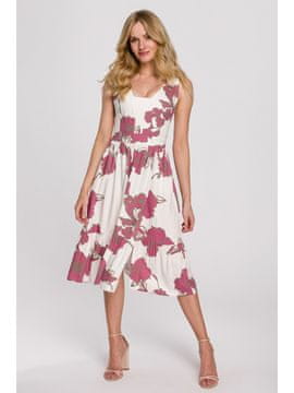 makover Ženska mini obleka Linena K098 bela