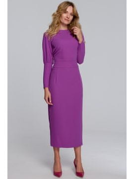 makover Ženska midi obleka Blanchevere K079 sivka