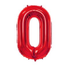 Moja zabava Balon številka 0 rdeča