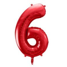 Moja zabava Balon številka 6 rdeča