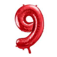 Moja zabava Balon številka 9 rdeča