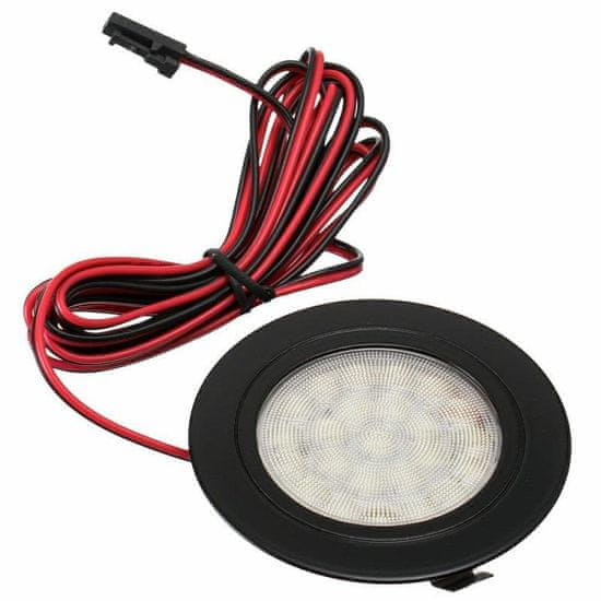 LED pohištvena svetilka 1,8W 12V 3000K 180lm IP20 vgradna ČRNA