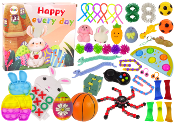 shumee Velikonočne igrače Fidget Toys Pop It Squishy proti stresu, komplet 42 kosov
