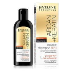Eveline Cosmetics Šampon za lase Argan + Keratin 8v1, 150 ml