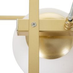BigBuy Stropna svetilka Crystal Golden Metal White 60 x 20 x 20 cm