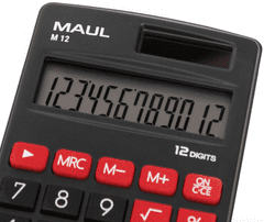 MAUL žepni kalkulator M12, črn (ML7261490)