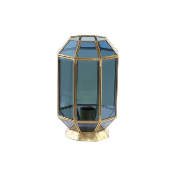 DKD Home Decor Namizna svetilka DKD Home Decor Crystal Blue Golden 220 V Brass 50 W Modern (18 x 19 x 29 cm)