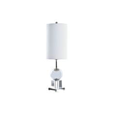DKD Home Decor Namizna svetilka DKD Home Decor Crystal Silver Metal White 25 x 25 x 78 cm 220 V 50 W
