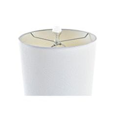 DKD Home Decor Namizna svetilka DKD Home Decor Crystal Silver Metal White 25 x 25 x 78 cm 220 V 50 W