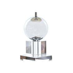 DKD Home Decor Namizna svetilka DKD Home Decor Crystal Silver Metal White 25 x 25 x 78 cm 220 V 50 W