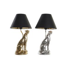 DKD Home Decor Namizna svetilka DKD Home Decor Silver Black Golden 26 x 26 x 46 cm Resin 220 V 50 W (2 enoti)