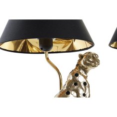 DKD Home Decor Namizna svetilka DKD Home Decor Silver Black Golden 26 x 26 x 46 cm Resin 220 V 50 W (2 enoti)