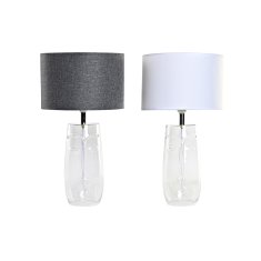 DKD Home Decor Namizna svetilka DKD Home Decor Crystal Transparent White Light grey 30 x 30 x 54 cm (2 enoti)