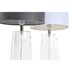 DKD Home Decor Namizna svetilka DKD Home Decor Crystal Transparent White Light grey 30 x 30 x 54 cm (2 enoti)