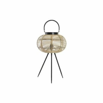 DKD Home Decor Namizna svetilka DKD Home Decor Črna kovina Rjava bambus (34 x 34 x 56 cm)