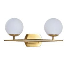 DKD Home Decor Stenska svetilka DKD Home Decor Crystal Golden Metal White 220 V 40 W (42 x 15 x 20 cm)