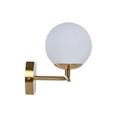 DKD Home Decor Stenska svetilka DKD Home Decor Crystal Golden Metal White 220 V 40 W (42 x 15 x 20 cm)
