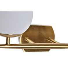 DKD Home Decor Stenska svetilka DKD Home Decor Crystal Golden Metal White 220 V 40 W (42 x 15 x 20 cm)