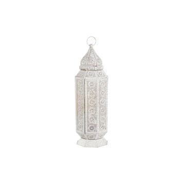 DKD Home Decor Namizna svetilka DKD Home Decor Golden Metal White 17 x 17 x 54 cm 220 V 50 W