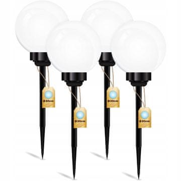 LUMILED 4x Solarna vrtna svetilka LED do zeme ATRIS 20cm