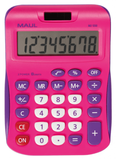 MAUL namizni kalkulator MJ 550 junior, roza (ML7263422)