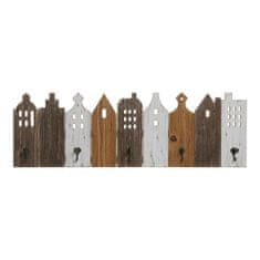 DKD Home Decor Stenski obešalnik DKD Home Decor Kovinske hiške 91 x 9,5 x 29,5 cm