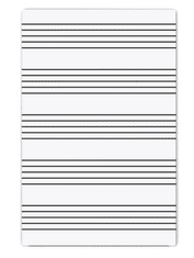 rocada Music SkinBoard magnetna tabla, 100 x 150 cm, bela (NBT-6421MUS)