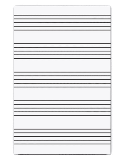 rocada Music SkinBoard magnetna tabla, 100 x 150 cm, bela (NBT-6421MUS)