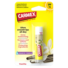 Carmex Vanilla negovalen balzam za ustnice v stiku, ZF 15, 4,25 g