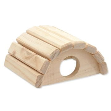 SMALL ANIMAL polkrožna lesena hišica 15 x 13 x 7,5 cm 1 kos
