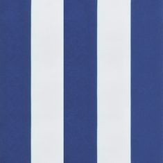 Greatstore Blazina za palete modro bele črte 80x40x12 cm blago