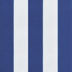 Greatstore Blazina za palete modro bele črte 120x80x12 cm blago